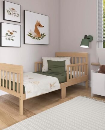 Toddler bed, low wooden bed